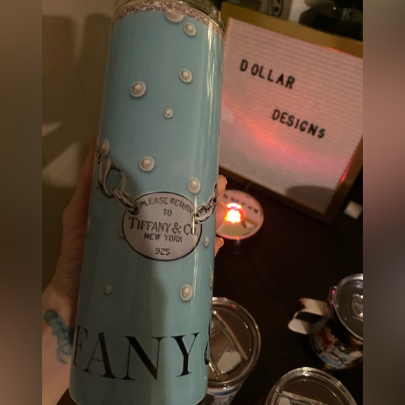 NWT Blue w/pearls& .925 necklace design 20 oz Tumbler look … - Picture 10 of 12